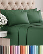 Queen 6 Piece Sheet Set - Cooling, Comfy & Breathable - Hotel Luxury Bedding, Includes Fitted Sheet for Women, Men, Kids and Teens - 1 Flat, 1 Fitted Sheet, 4 Pillowcases with Deep Pockets - Emerald
