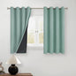 BGment Short 100% Blackout Curtains for Bedroom, Thermal Insulated Lined Energy Efficiency Noise Reducing Grommet Curtains 54 Inch Length for Small Window 2 Panels Each 52 Inch Wide, Frosty Green