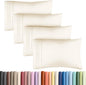 Queen Pillow Cases Set of 4 - Ultra Soft Hotel Quality Pillowcase Covers - Comfy, Cozy & Wrinkle Free - Shrinkage, Stain & Fade Resistant - Machine Washable Pillow Protectors - 4 Piece Set - Off White