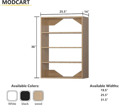 Short Tower Closet Unit, Modular Closet System, Wood Closet System Organizer with Storage for Walk In Closets, Clothing Rack Wardrobe for Hanging Clothes, Bedroom, Wood, 25.5"W