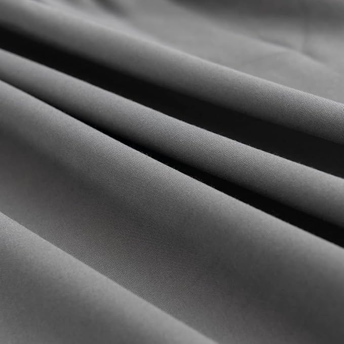 TSUTOMI Bed Skirt King Size Ruffled Bed Skirt with Split Corners, 14 Inch Drop Dust Ruffle Bed Skirts with Platform, Gathered Style, 100% Microfiber, Grey