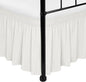 Biscaynebay Wrap Around Bed Skirts with Split Corners for Twin/Twin XL Beds 15" Drop, Ivory Adjustable Elastic Dust Ruffles Easy Fit Wrinkle Resistant Silky Luxurious Fabric Machine Washable