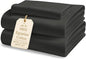 LANE LINEN 100% Egyptian Cotton Twin Sheet Set - 1000 Thread Count, Fully Elasticized Reinforced Seams Extra Deep Pocket Twin Sheet, No Pill Fade Resistant Cooling Bedding Sheet & Pillowcase - Black