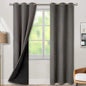 BGment Grey Blackout Curtains 84 Inches Long 2 Panels Set for Living Room, Thermal Insulated 100% Light Blocking Curtains & Drapes, Grommet Soundproof Curtains for Bedroom Window, Each 38 Wide