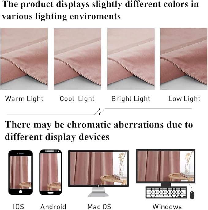 StangH Pink Velvet Curtains 90 inches Long, Nursery Girls Bedroom Privacy Window Drapes Room Darkening Home Decoration for Living Dining Room/Spa/Office, W52 x L90, 2 Panels