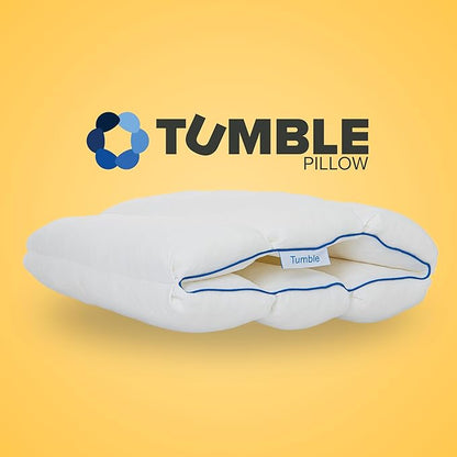 TUMBLE 6-Chamber Adjustable Bed Pillow & Pillowcase | Back, Side & Stomach Sleepers | Cooling Cover | Memory Foam & Gel Fiber Fill | Customize Your Comfort | CertiPUR/Oeko-Tex | Standard King 1 Pack