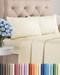 Twin 4 Piece Sheet Set - Cooling, Comfy & Breathable - Hotel Luxury Bedding, Includes Fitted Sheet for Women, Men, Kids & Teens - 1 Flat, 1 Fitted Sheet, 2 Pillowcases with Deep Pockets - Off White