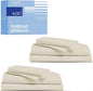 THREAD SPREAD 2-Pack King Size Sheets Set - 400 Thread Count 100% Cotton Sateen Weave - Extra Soft, Breathable, Hotel Quality Cooling Sheets, 2 Sets of King Size Deep Pocket Bed Sheets (Ivory)