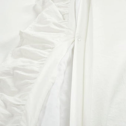 Lush Decor Ella Ruffle Lace 100% Cotton Duvet Cover, 3 Piece Set, Full/Queen, White - Cute Comforter - Queen Bedding Set - White Bedding Full Size - Coquette Decor - Neutral Lace Trim - Ruffle Trim