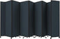 Versare Room Divider 360 Portable Wall Partition | Folding Panels | Large Freestanding Divider | Locking Wheels | Temporary Room Separator