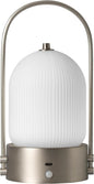 Aisilan Modern Milk Glass Table Lamp with Touch Control, Motion Sensor Table Lamp Dimmable LED Bedside Nightstand Lights, Rechargeable Desk Lamp for Bedroom Living Room Gift, Brushed Nickel, 3W CCT