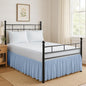 Ruffled Bed Skirt Split Corners with Platform, Tailored Fit Hotel Quality Wrinkle Free Ultra-Soft Microfiber Dust Ruffle, Upto 14 Inch Drop, Full, Sky Blue