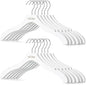 TOPIA HANGER Wooden Coat Hangers 12 Pack, Premium Wood Suit Sweater No Shoulder Bump Hangers, 360° Swivel Hook and Cut Notches Clothes Hangers for Sweater, Coat, Shirts, Hoodies, Dress, White CT84W