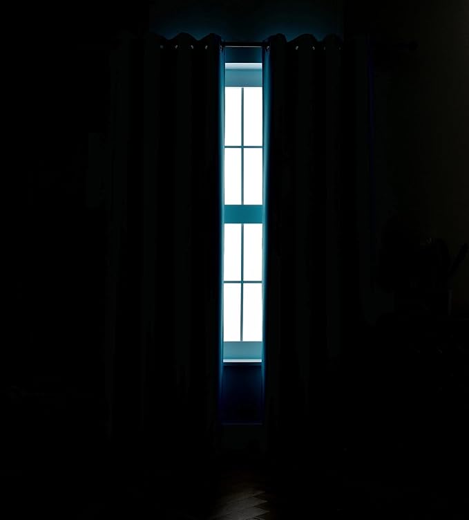 MIUCO Room Darkening Soild Grommet Window Blackout Curtains Panels for Bedroom 1 Pair 52x95 Inch Turquoise, Bonus 2 Tie Backs Included
