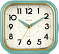 4.3" Retro Analog Alarm Clock • Silent Non Ticking • Gentle Wake • Beep Sounds • Increasing Volume • Battery Operated Snooze and Lighted on Demand • Retro Green
