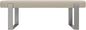VANT Upholstered Bed Bench - Faux Merino Wool Cream - Brushed Nickel - Contemporary Modern, Bedroom Bench Seat, Hallway, or Entryway
