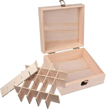 Essential Oil Storage Box Wooden Essential Oils Display Organizer Stand Holder for 15 ml Bottles Nail Polish Collection. 25 slots (Type A)