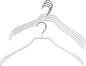 Mawa by Reston Lloyd BodyForm Series Non-Slip Space-Saving Clothes Hanger For Jackets, Suits & Coats, 16-1/2",Style 42/L, Set of 5, White