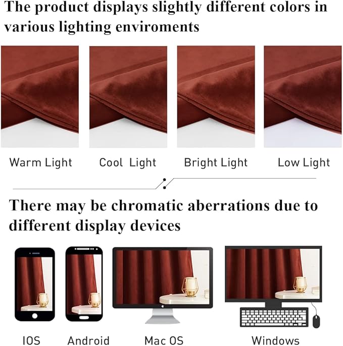 StangH Rust Curtains 90 inches - Luxury Velvet Holiday Home Decor Brick Red Light Blocking Backdrop Curtains Thick Window Covering for Bedroom, W52 x L90, 2 Panels
