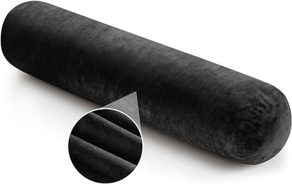 SyMax 7.8"x60" Body Pillow for Queen Bed, Bolster w/Removable Polyester Cover, Headboard Gap Filler Pillow, Black