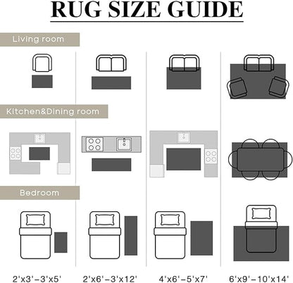 Taupe 5x7 Area Rug Vintage Washable Living Room Carpet Non Slip Bedroom Indoor Office Low Pile Traditional Distressed Retro Accent Rug for Dining Room Bathroom Kitchen