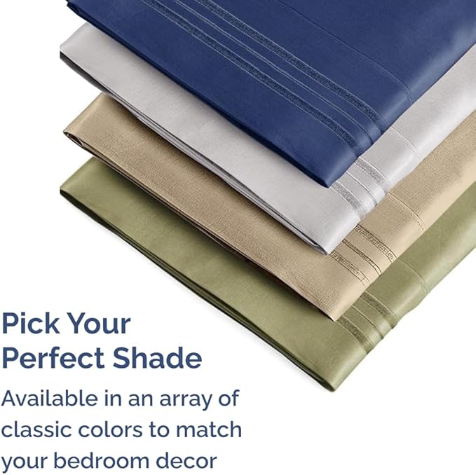 Queen Pillow Cases Set of 10 - Ultra Soft Hotel Quality Pillowcase Covers - Comfy, Cozy & Wrinkle Free - Shrink, Stain & Fade Resistant - Machine Washable Pillow Protectors - 10 Piece Set - Light Blue