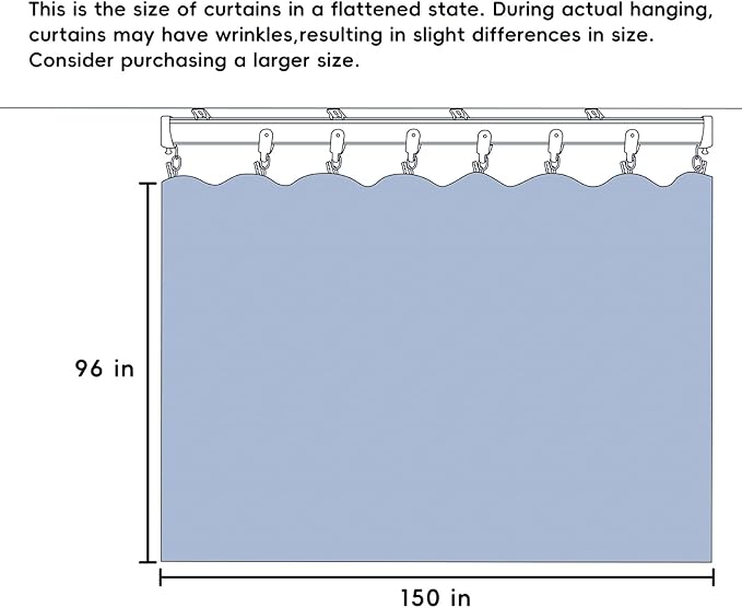 Room Divider Curtains Total Blackout Privacy Curtain Panel Room Thermal Insulated Noise Reduction Curtains for Bedroom Window Living Room Ceiling Track Curtain W 12.5 ft × H 8ft Dark-Grey