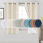PrinceDeco Linen Texture Curtains 100% Blackout Curtains 64 inch Long 2 Panels Set Full Blackout Linen Curtains with Thermal Insulated Liner Noise Reducing, 42" Wide,64" Length,Bleached Sand