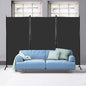MAYOLIAH Partition Room Dividers 3 Panel Folding Privacy Screens 6 Ft Tall Portable Office Walls Dividers for Room Separator 102"x20"x71", Black
