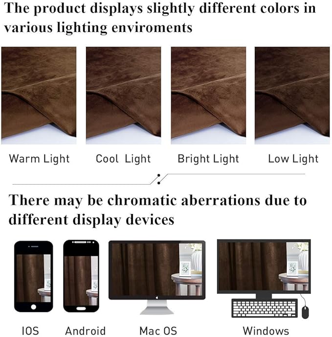 StangH Brown Velvet Curtains 94 inches Luxurious Thermal Insulated Noise Reducing Drapes for Living Room Bedroom, Soft Elegant Home Decor, W52 x L94, 2 Panels