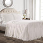 Lush Decor Ruffle Skirt Bedspread Set - 2-Piece Luxurious Farmhouse Bedding - Elegant Ruffle Detail - Timeless Style - Soft Lightweight Sheets - Twin, White
