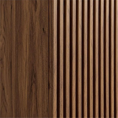 Pemberly Row Contemporary Wood Wardrobe Closet in Walnut Finish
