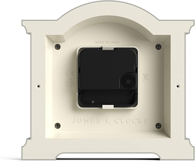 JONES CLOCKS® Kensington Mantel Clock | Classic Arch top Clock | Sage Green | Stylish & Contemporary | Ideal for Desk, Mantelpiece, Bookshelf or Bedside