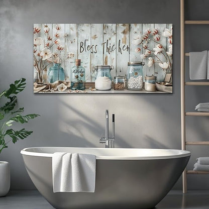 ERQINHUA Large Wall Decor Canvas Painting Wall Art For Living Room Dining Room Decoration Kitchen And Dining Room Painting Artwork Print Picture For Office Bedroom Modern Home Decor 24x48 Inches