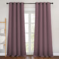 NICETOWN Blackout Curtains 90 inch Length - Triple Weave Energy Saving Sound Reducing Thermal Insulated Solid Grommet Blackout Drapes for Bedroom/Living Room (1 Pair, W46 x L90, Dry Rose)
