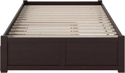 AFI Concord Full Size Platform Bed with Footboard & Twin Trundle in Espresso