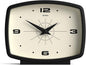 JONES CLOCKS® Film Desk Clock | Retro Rectangular Design | Black | Retro Design, Blending mid Century Style with a Punchy Modern Finish for Shelf, Table, Mantel or Bedside