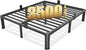 FUIOBYVV 12 Inch Queen Bed Frame with Round Corner Edge Legs 3500 lbs Metal Heavy Duty Steel Slats Support No Box Spring Needed Platform Noise Free Easy Assembly