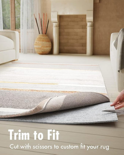Resare Non Slip Rug Pad Gripper - 2.6x18 Feet 1/8" Extra Thick Felt Under Rug for Runner Rugs and Hardwood Floors,Super Cushioned Non Skid Carpet Padding