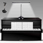 Piano Desk Lamp, 2-in-1 LED Piano Light for Upright Digital Grand Piano, 10W Flexible Gooseneck Table Lamp with 3 Color Modes×10 Brightness for Home Office Bedroom, Black (With Base and Clamp)