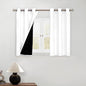 BGment Short 100% Blackout Curtains - 30 Inch Curtains for Small Window with Black Liner, Thermal Insulated Double Layer Noise Reducing Grommet Curtain for Kitchen (42 x 30 Inch, Pure White, 2 Panels)