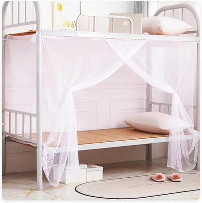 Mengersi Mosquito Net for Bed,Bunk Bed Canopy One Side Opening Canopy Netting Bed Drapes for Camping Home Outdoor Travel Dormitory,Twin