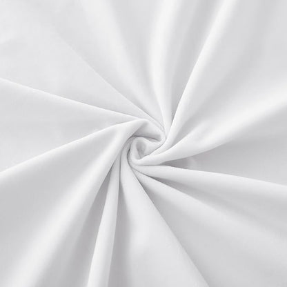 RYB Home Velvet Curtains 108 inches Long - White Super Soft Back Tab & Rod Pocket Energy Efficient Backdrops for Living Room Villa Loft, W52 x L108, 2 Pieces