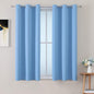 ChrisDowa Grommet Room Darkening Curtains for Bedroom and Living Room - 2 Panels Set Thermal Insulated Blackout Curtains (Sky Blue, 38W x 45L)