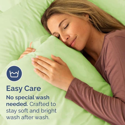 Queen Pillow Cases Set of 2 - Ultra Soft Hotel Quality Pillowcase Covers - Comfy, Cozy & Wrinkle Free - Shrinkage & Fade Resistant - Machine Washable Pillow Protectors - 2 Piece Set - Light Sage Green
