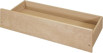 Bellemave Twin Bed Frames with Rails for Kids, Twin daybed Frame with Drawers for Boys/Girls/Adults， Natural