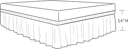 Biscaynebay Wrap Around Bed Skirts with Split Corners for King Beds 14" Drop, Dark Grey Elastic Dust Ruffles Adjustable Easy Fit Wrinkle & Fade Resistant Silky Luxurious Fabric Machine Washable