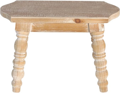dwellington Wooden Bathroom Wood Foot Stool for Adults Kids, Bedside Step Planter Stool for Kitchen(Natural)