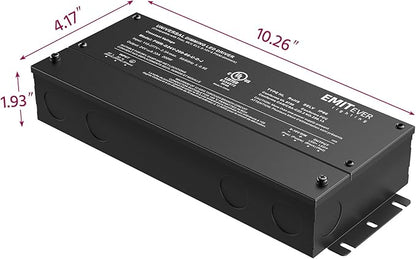 EMITEVER Dimmable Led Driver, 200W AC 110V-277V to DC 24V Transformer, 5-in-1 Dimming: ELV/MLV/TRIAC / 0-10V / 1-10V / 10V PWM/Potentiometer, Waterproof IP67 and UL Listed