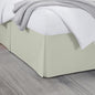 Queen Bed Skirt, Luxury 18 Inch Drop Ivory Pleated Bed Skirt, Double Brushed Microfiber, Box Pleat Design, Wrinkle & Fade Resistant, Easy Fit Tailored Bedskirt for Queen Size Beds